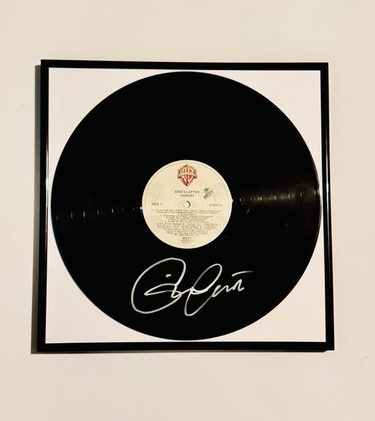 Eric Clapton Autographed Vinyl Record Framed With COA