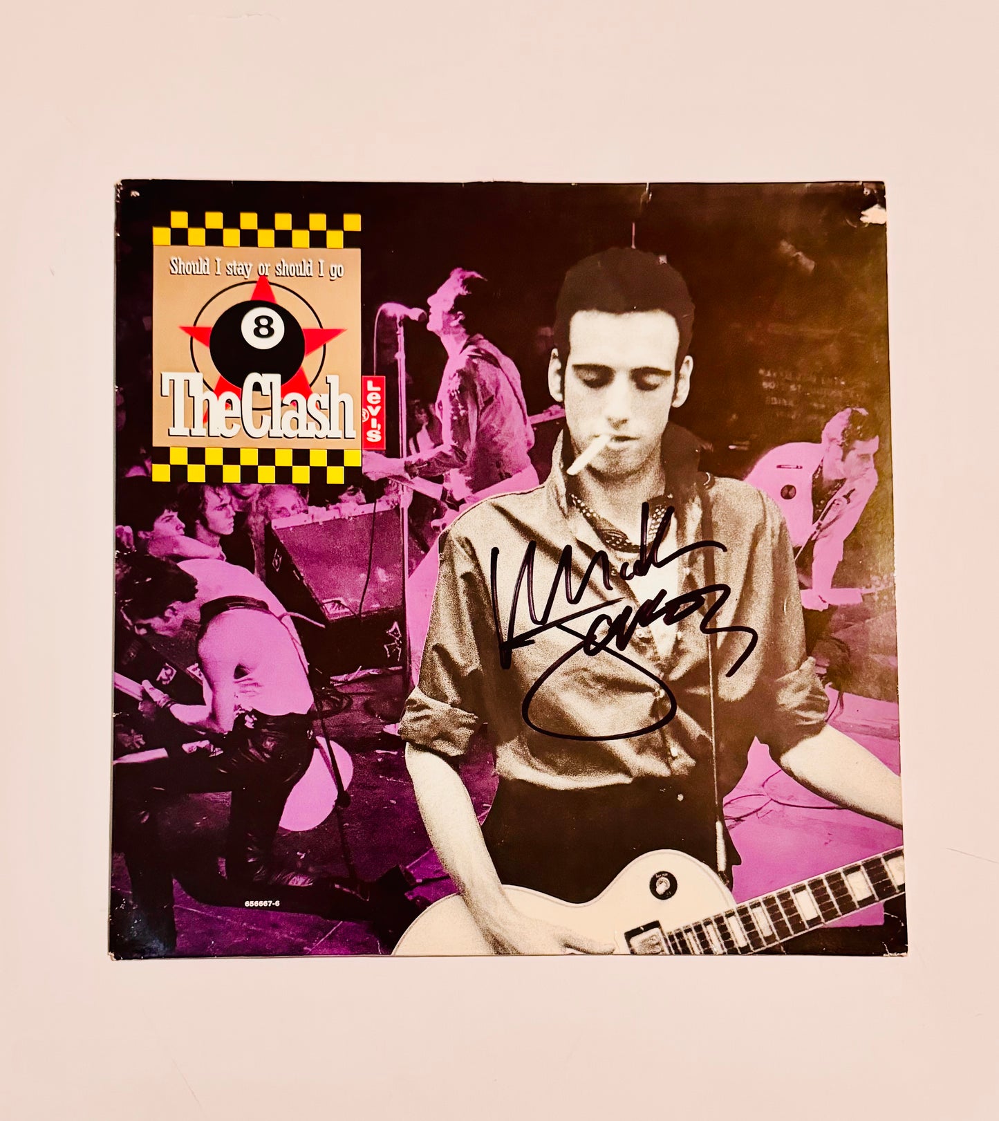The Clash Mick Jones Autographed LP Cover With COA
