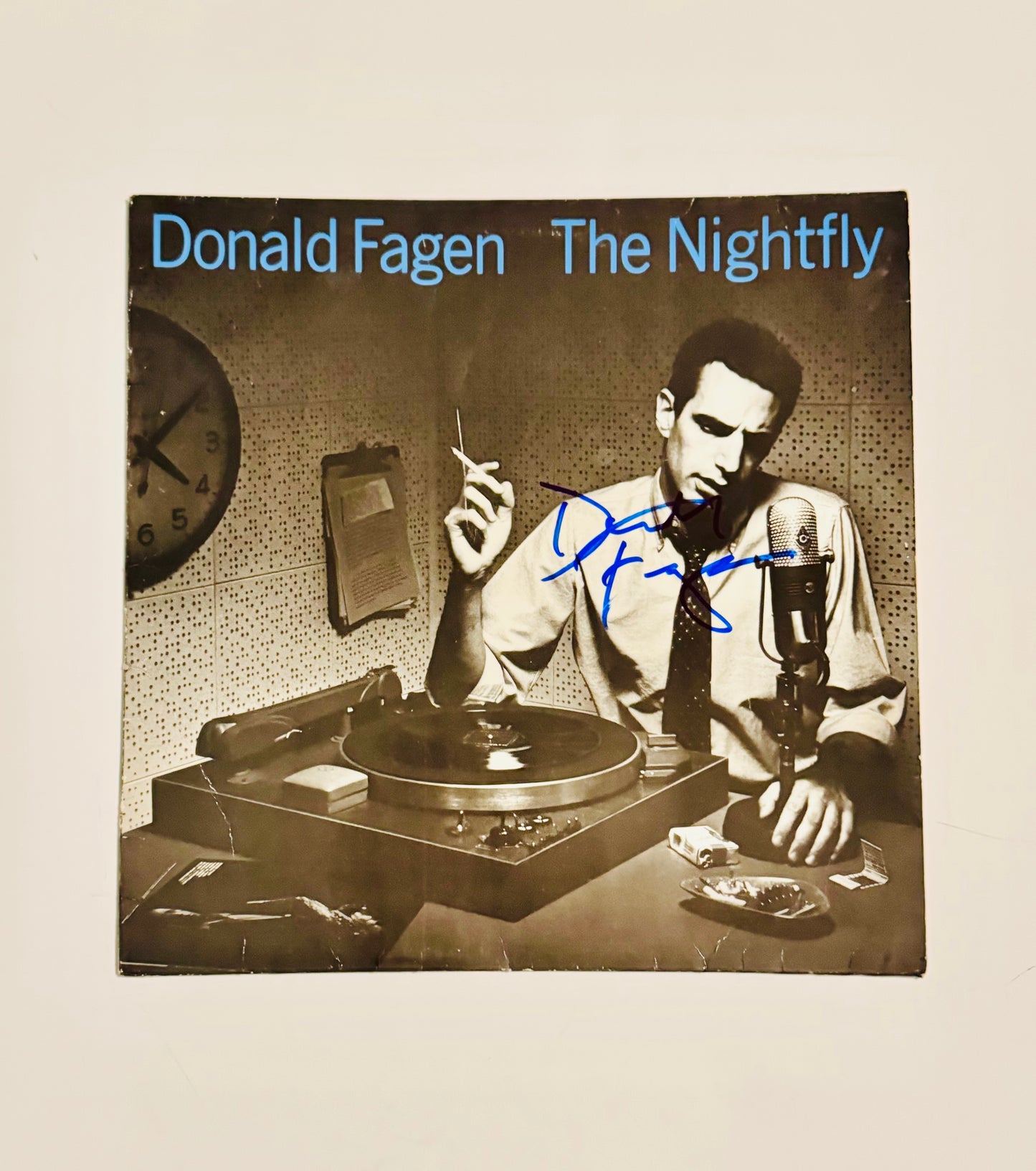 Donald Fagen The Nightfly Autographed LP Cover With COA