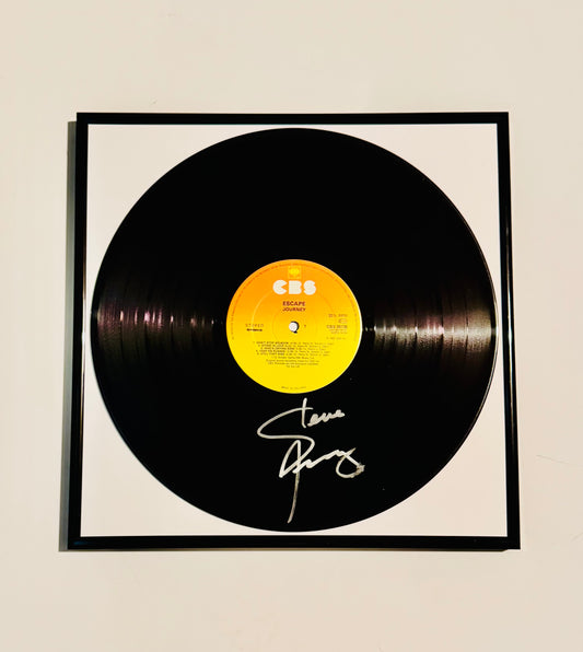 Journey Steve Perry Autographed Vinyl Record Framed With COA