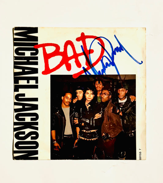 Michael Jackson 7" Single Vinyl Cover Autographed With COA