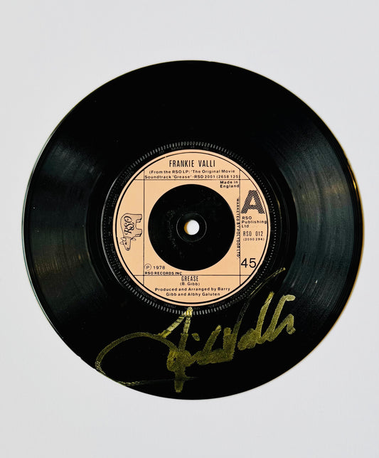 Frankie Valli Grease 7" Single Vinyl Autographed With COA