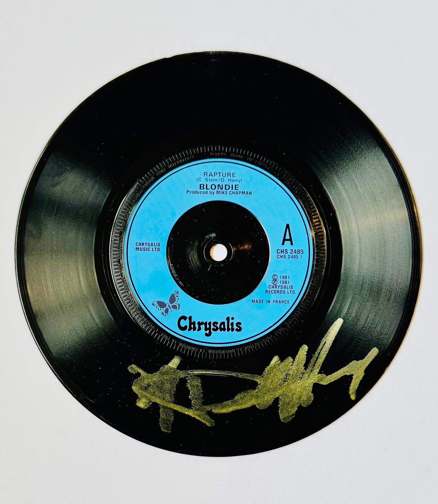 Blondie Debbie Harry 7" Single Vinyl Autographed With COA