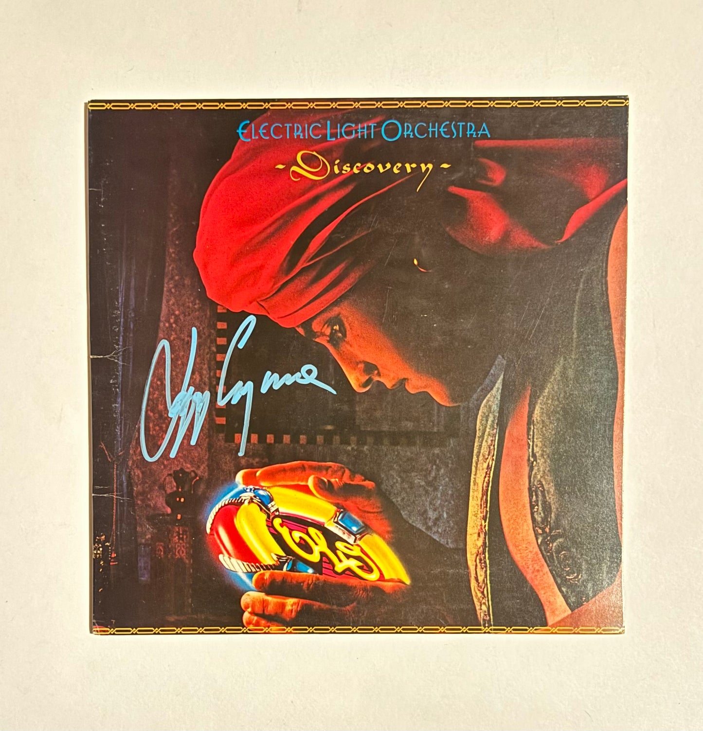 ELO Jeff Lynne Autographed LP Cover With COA