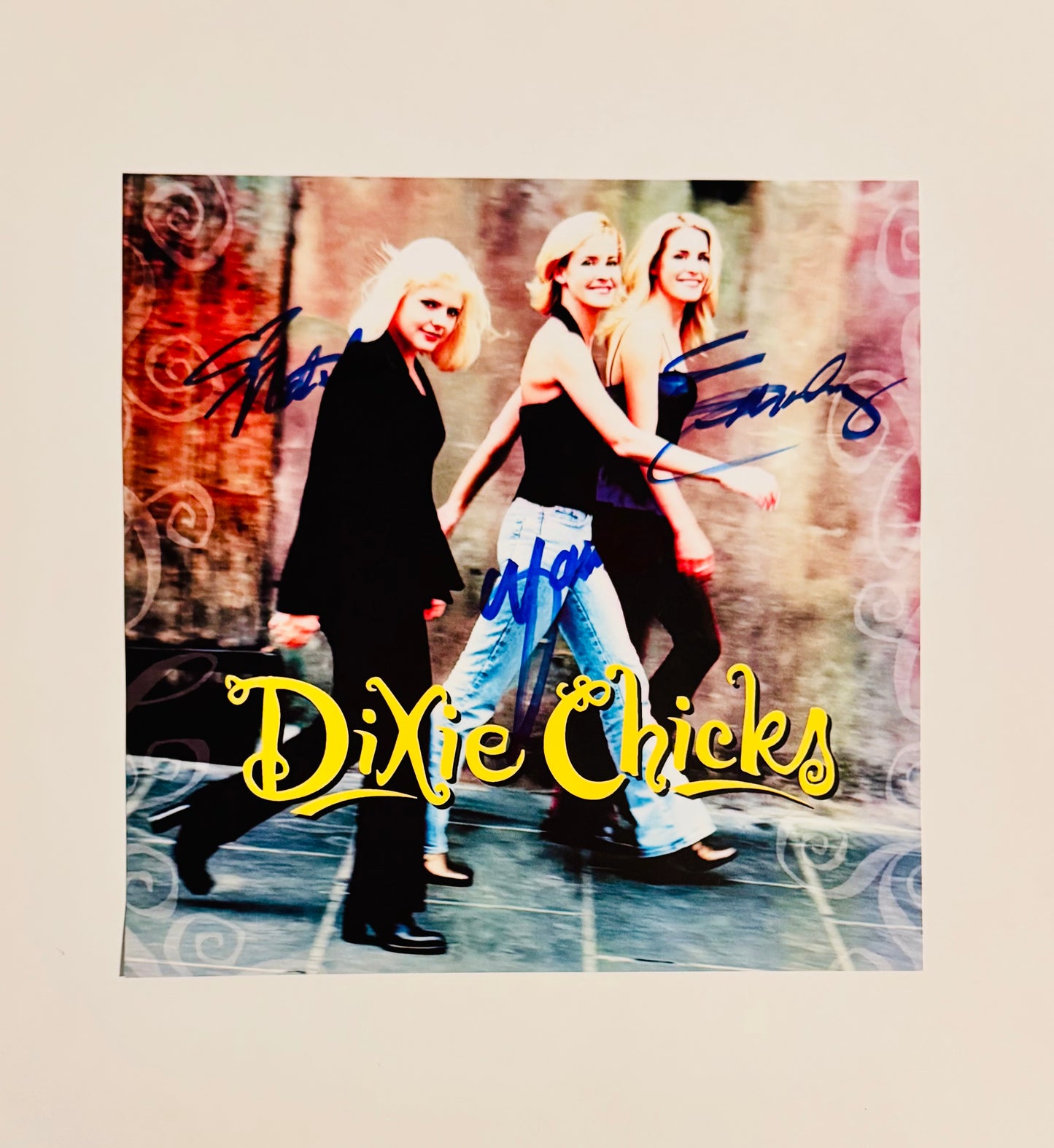 Dixie Chicks Autographed Promotional LP Poster With COA