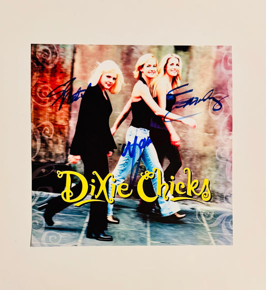 Dixie Chicks Autographed Promotional LP Poster With COA