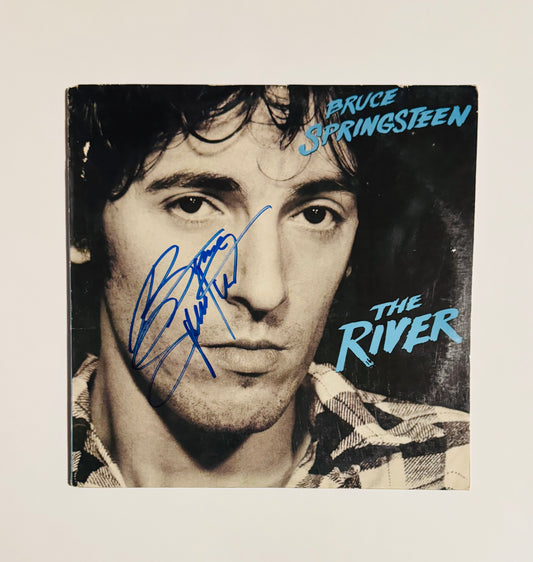 Bruce Springsteen The River Autographed LP Cover With COA