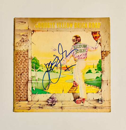Elton John Autographed LP Cover With COA