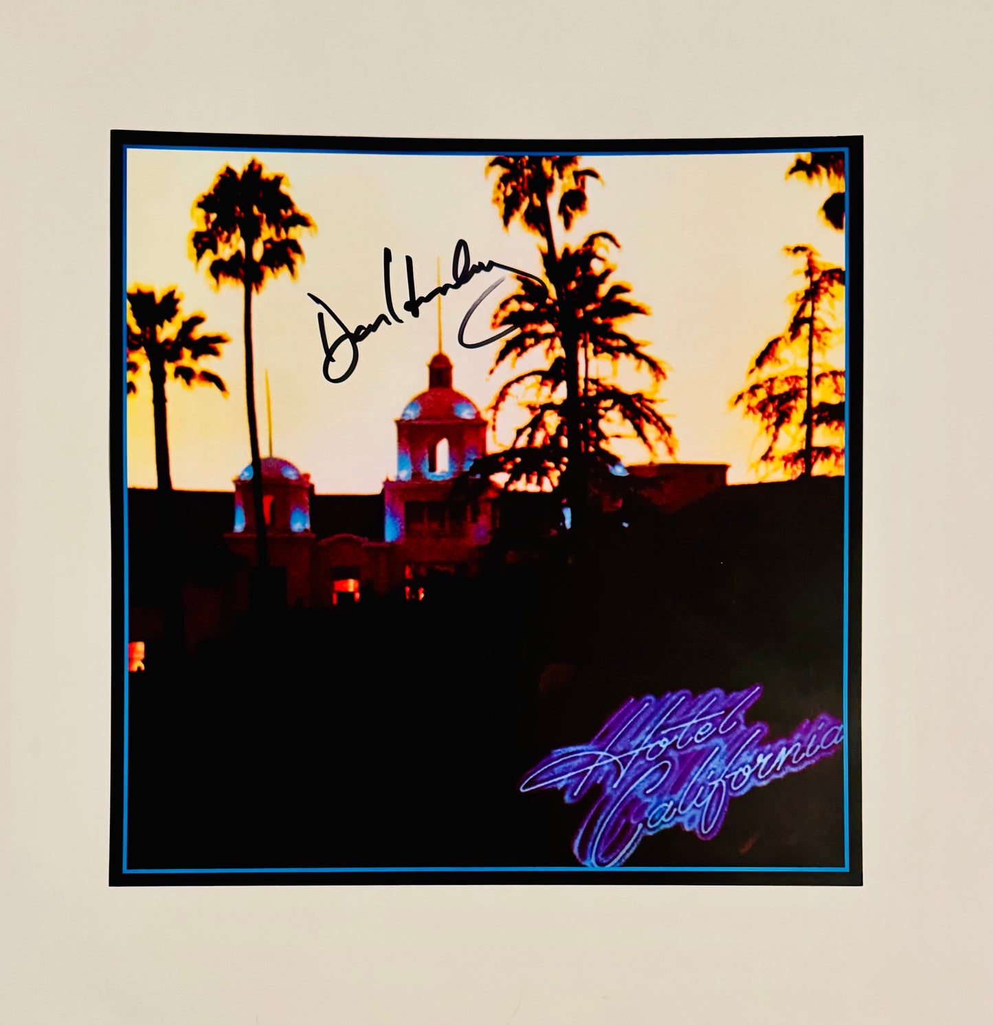 Don Henley Eagles Autographed Promotional LP Poster With COA