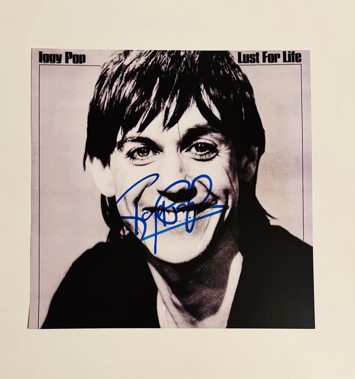 Iggy Pop Autographed Promotional LP Poster With COA