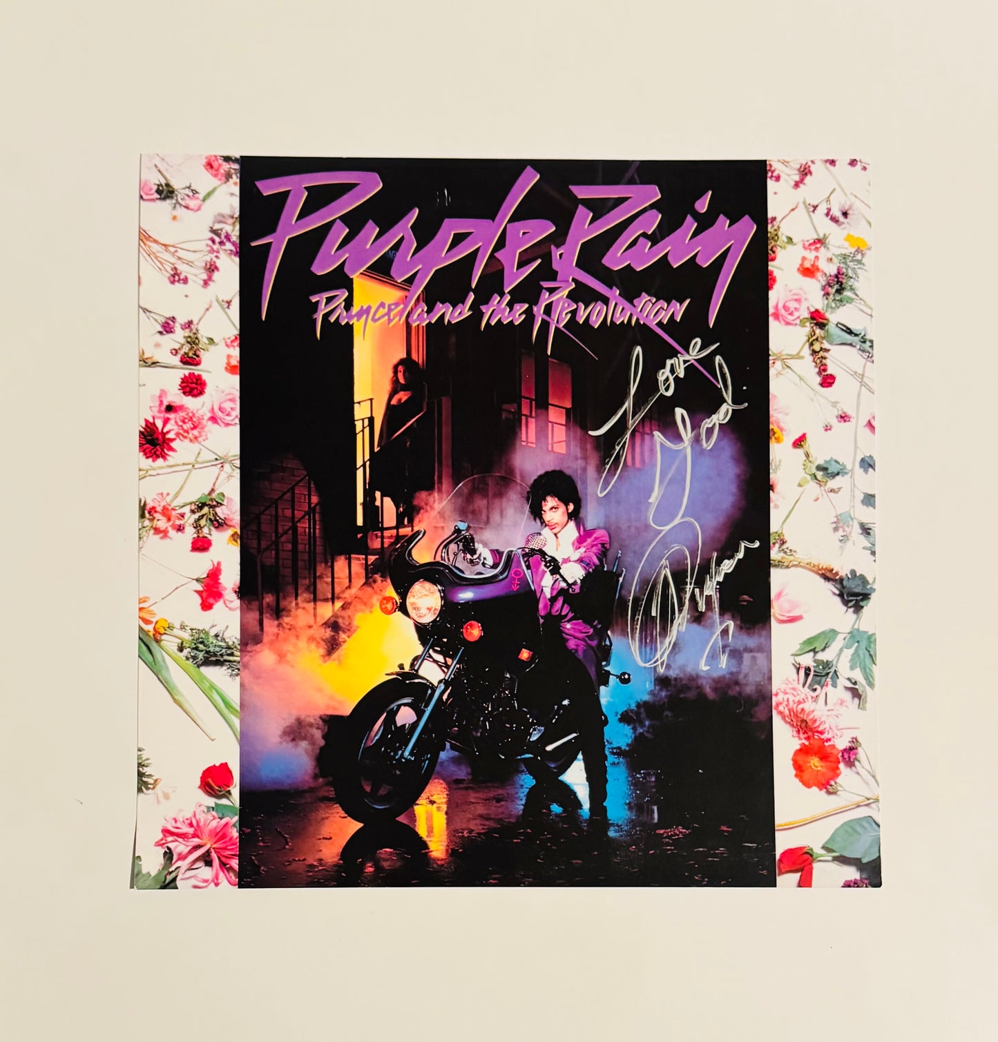 Prince Purple Rain Autographed Promotional LP Poster With COA
