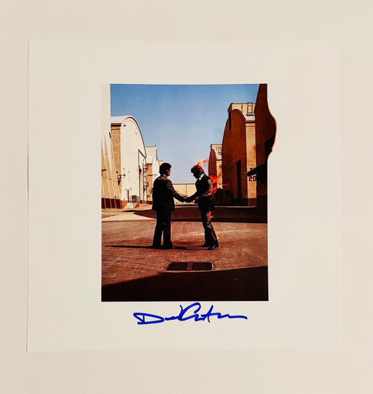 Dave Gilmour Pink Floyd Autographed Promotional LP Poster With COA