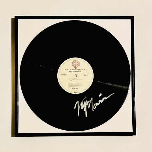 Van Morrison Autographed Vinyl Record Framed With COA