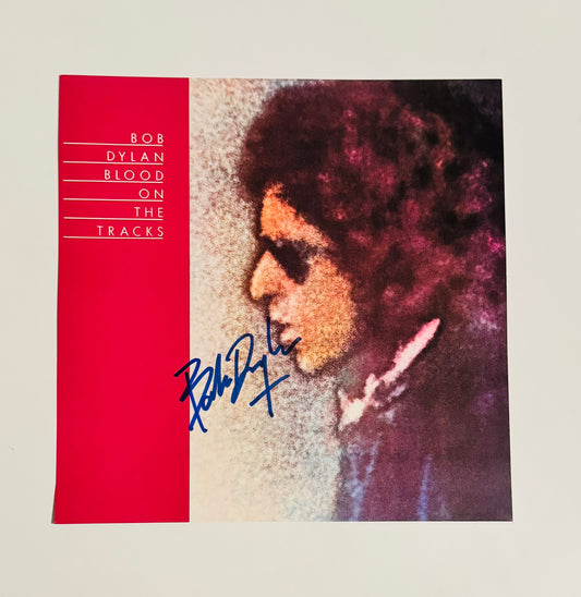 Bob Dylan Autographed Promotional LP Poster With COA