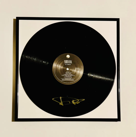 Nirvana Dave Grohl Autographed Vinyl Record Framed With COA