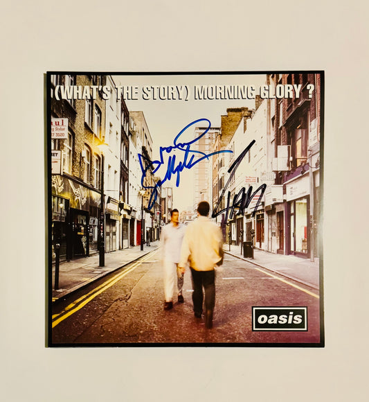Oasis Liam & Noel Gallagher Autographed LP Cover With COA