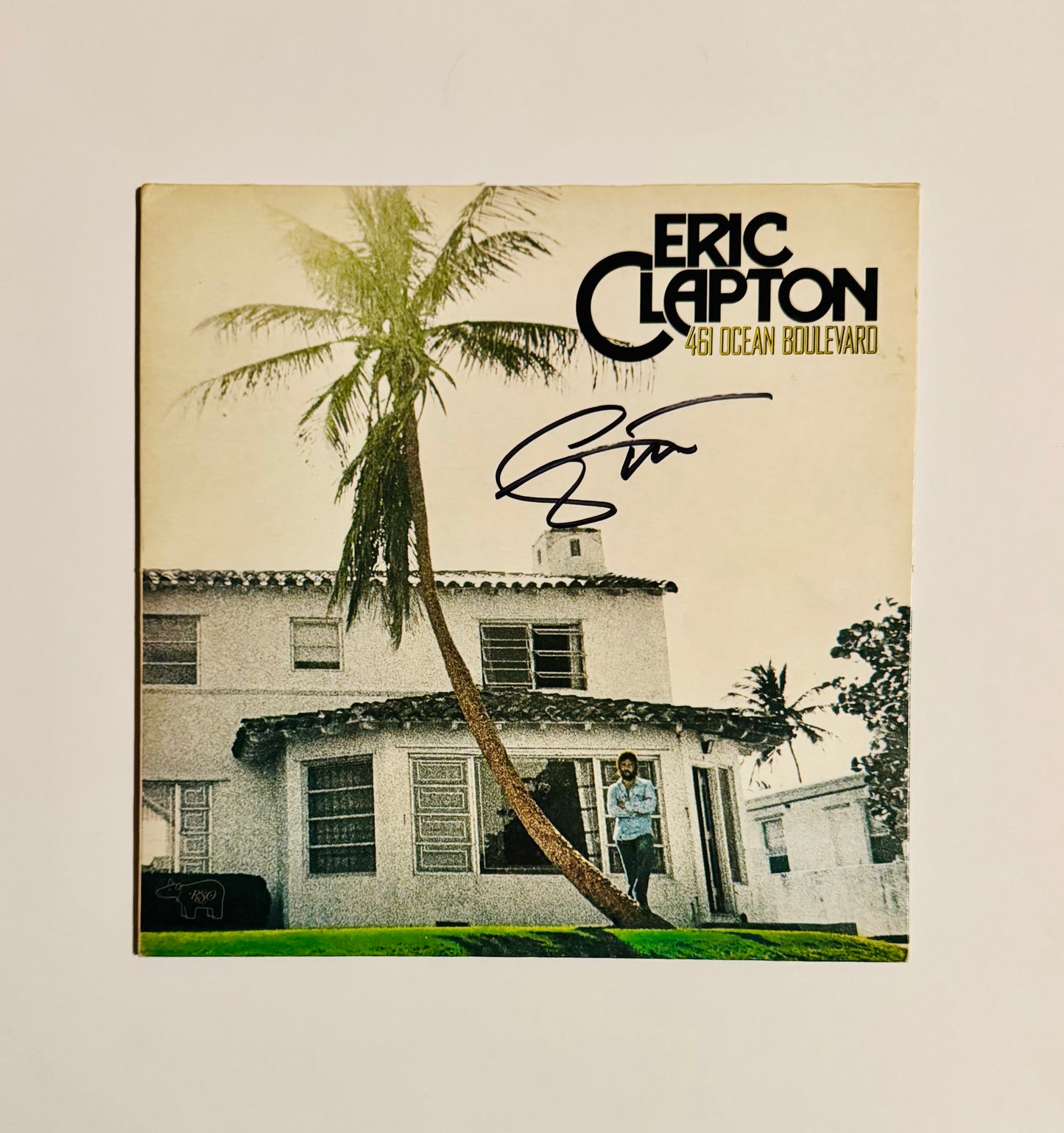 Eric Clapton Autographed LP Cover With COA