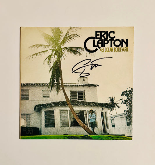 Eric Clapton Autographed LP Cover With COA