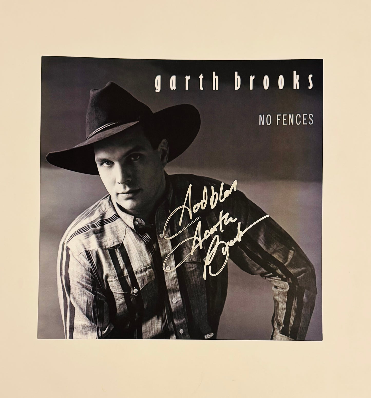 Garth Brooks Autographed Promotional LP Poster With COA