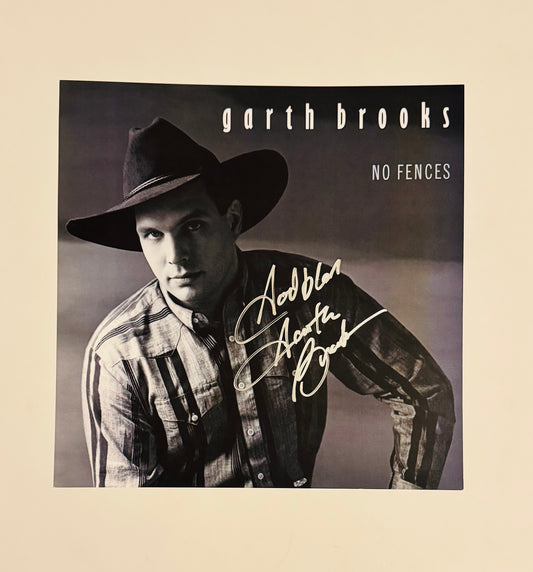 Garth Brooks Autographed Promotional LP Poster With COA