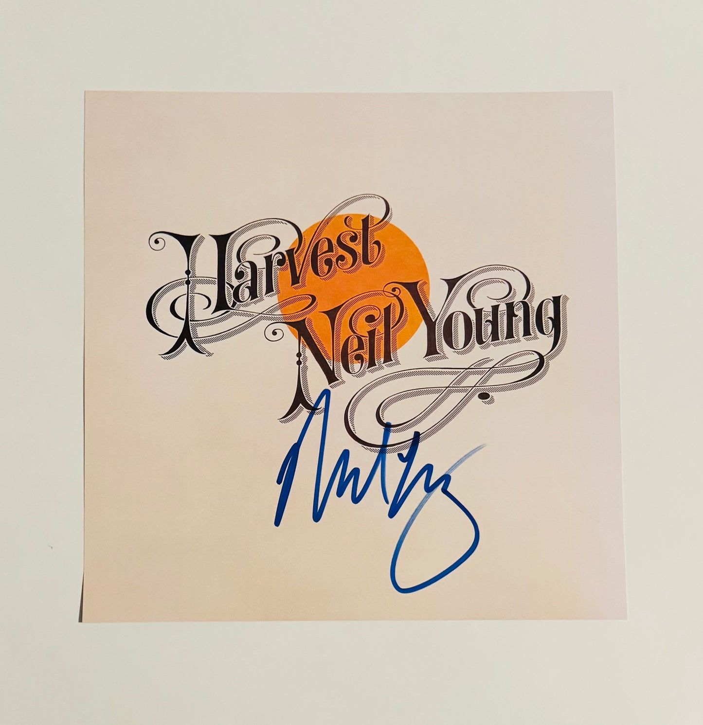 Neil Young Autographed Promotional LP Poster With COA