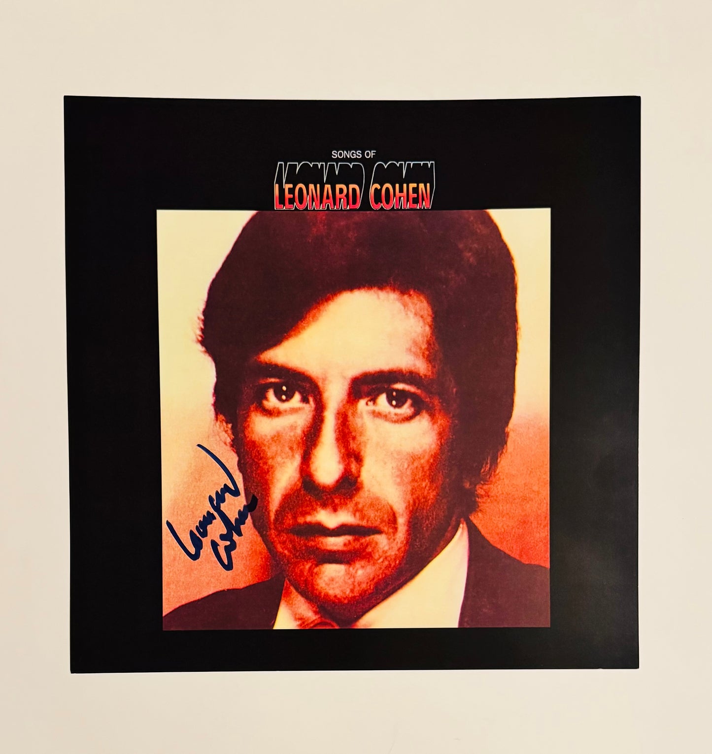 Leonard Cohen Autographed Promotional LP Poster With COA